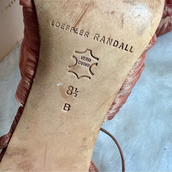 Loeffler Randall light pink sling back shoes camellia sandals chunky heels - Picture 11 of 13